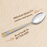 Borosil Gold Tea Spoon Set of 6, 14.3cm