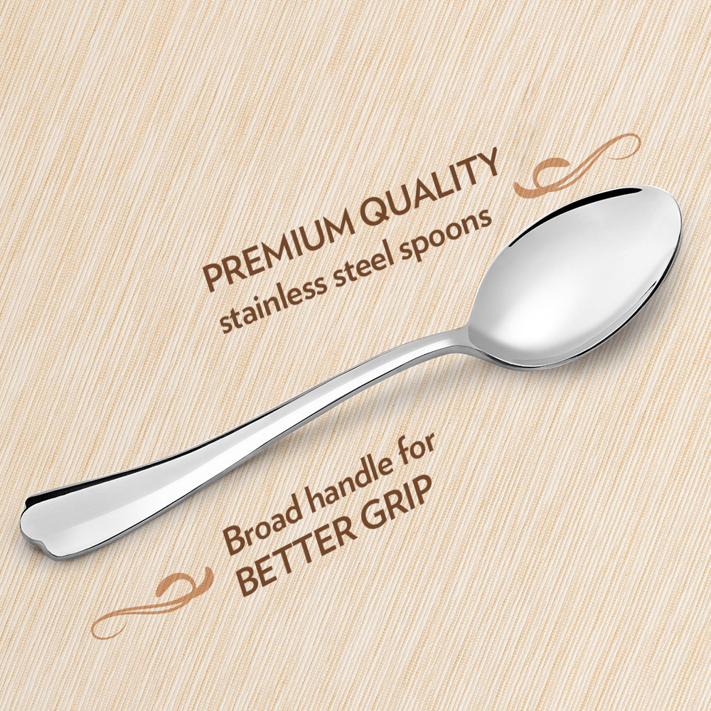 Borosil Eva Dessert Spoon, Set of 6, 16cm