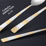 Borosil Gold Dessert Spoon, Set of 6, 16.5cm