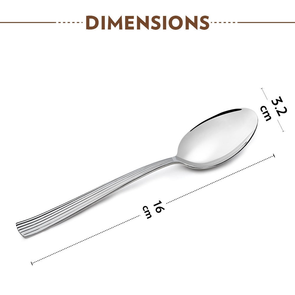 Borosil Vintage Dessert Spoon, Set of 6, 16cm