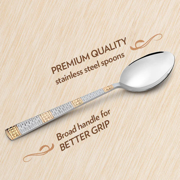 Borosil Gold Dinner Spoon Set