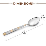 Borosil Gold Dinner Spoon, Set Set of 6, 18.3cm