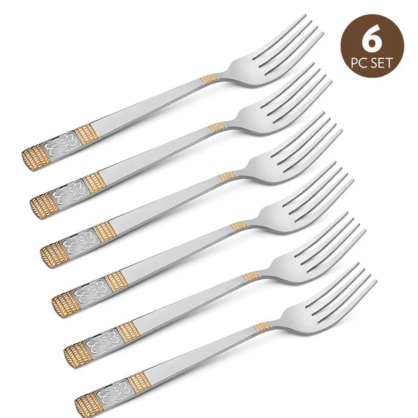 Borosil Venice Dinner Fork, Set of 6-18 cm