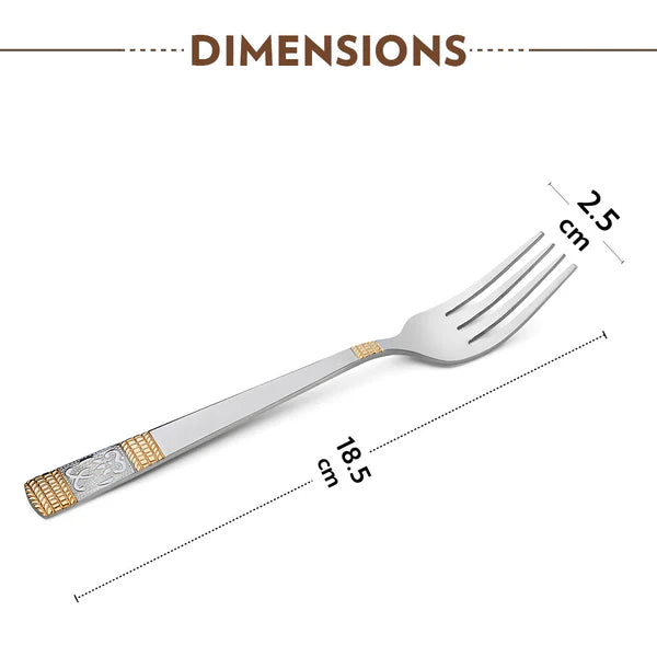 Borosil Venice Dinner Fork, Set of 6-18 cm