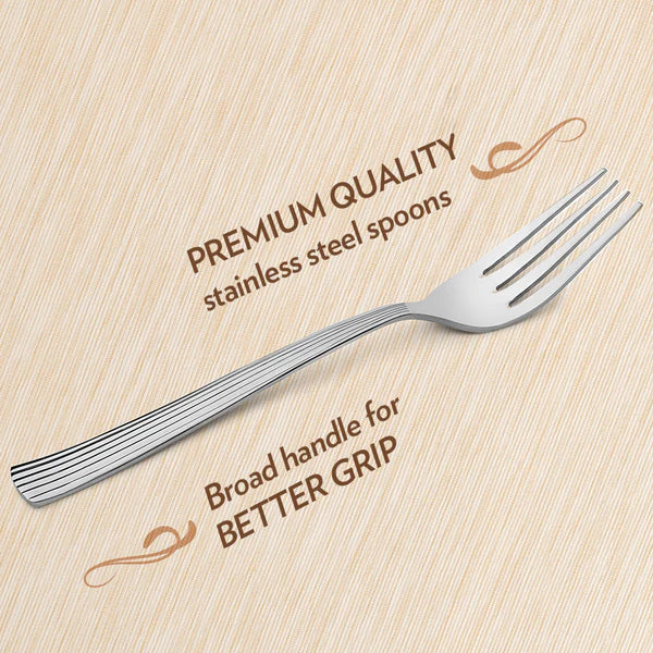 Borosil Vintage Dinner Fork, Set of 6-19.5 cm