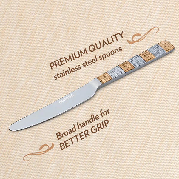 Borosil Gold Butter Knife, Set of 2-21 cm
