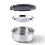 Borosil Carryfresh Round Stainless Steel Lunchbox, Set of 3, 280ml x 2 + 180ml