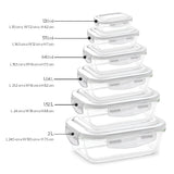 Borosil Tuff-Glass Klip n Store, Rectangular, Set of 2, Containers - 640ml