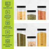 Borosil Endura Airtight Glass Jar with Black Lid