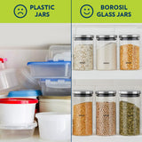Borosil Classic Glass Jar Set with SS Lid