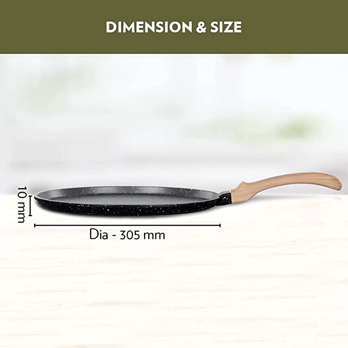 Borosil Vajra Nonstick Flat Tawa 28CM