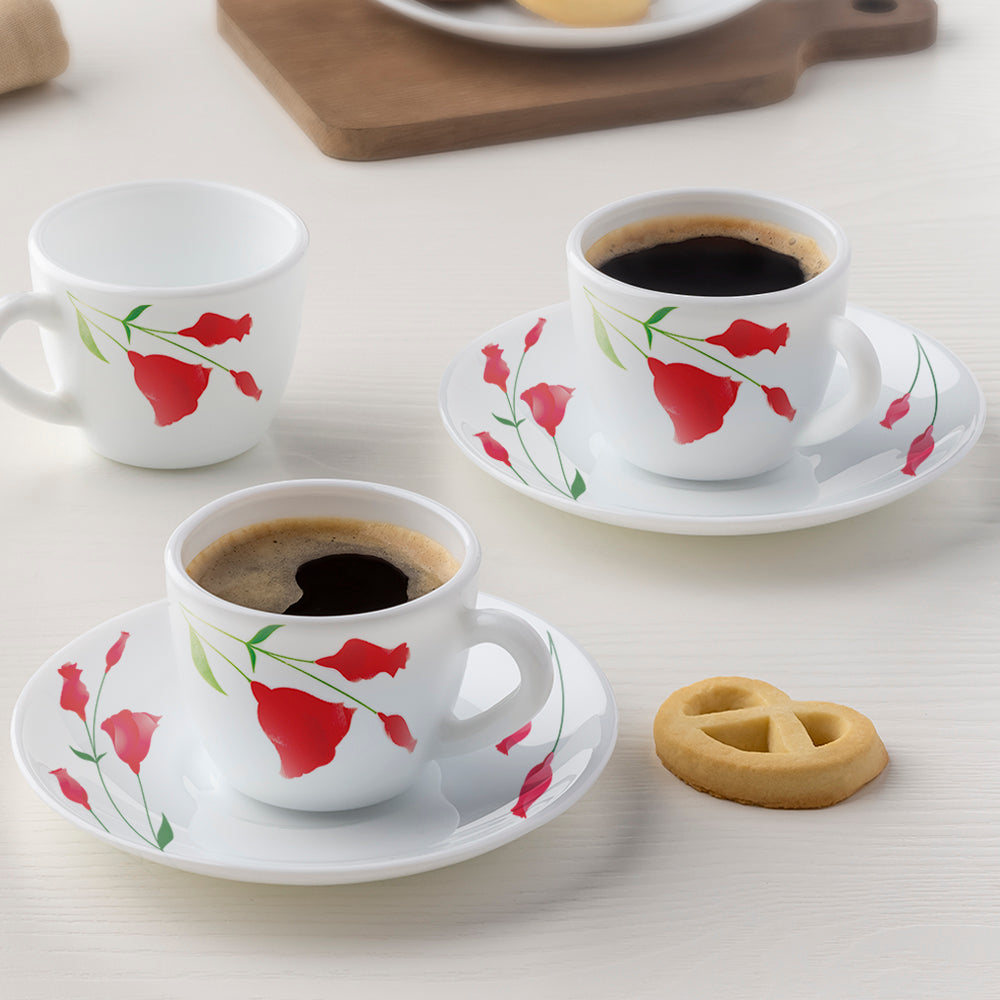 Borosil Larah Diana Cup n Saucer Set