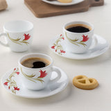 Borosil Larah Lily Cup n Saucer Set