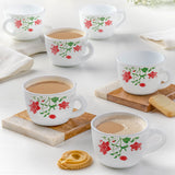 Borosil Larah Opal ware Hazel Cup of 6, 140ml