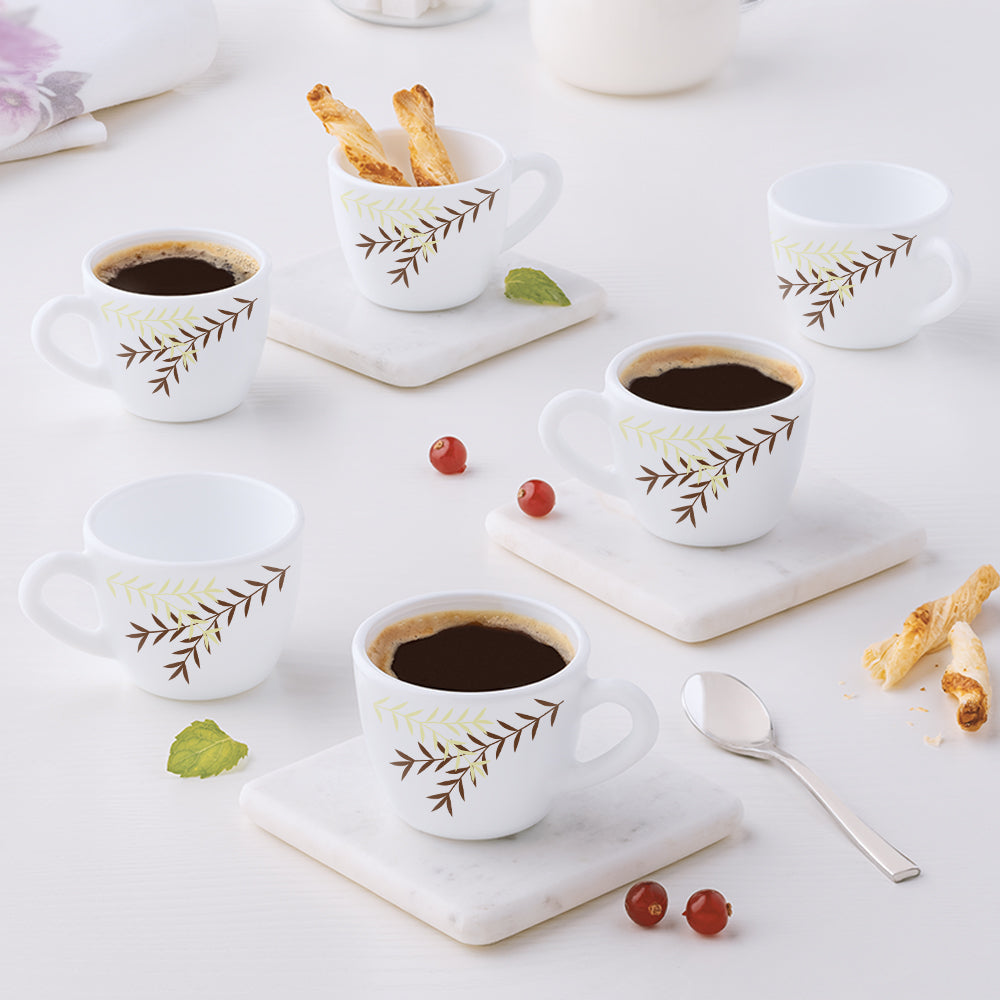Borosil Larah Opalware Oak Cup Set