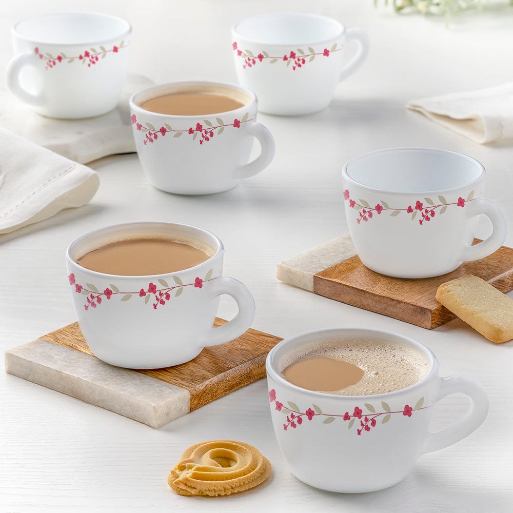 Borosil Larah Verona Cup Set, 140ml x 6
