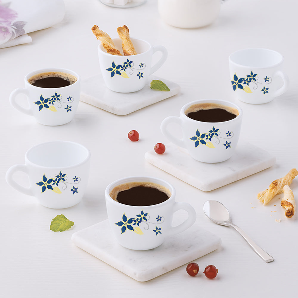 Borosil Larah Opalware Viva Cup Set of 6, 140ml