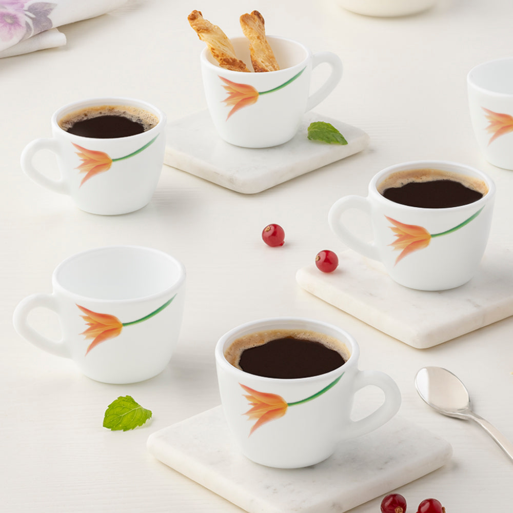 Borosil Larah Firefly Cup Set of 6, 140ml