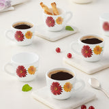 Borosil Larah Zinnia Cup Set  of 6, 140ml