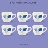 Borosil Larah Ageria Cup Set of 6, 140ml