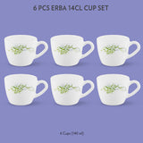 Borosil Larah Erba Cup Set of 6, 140ml