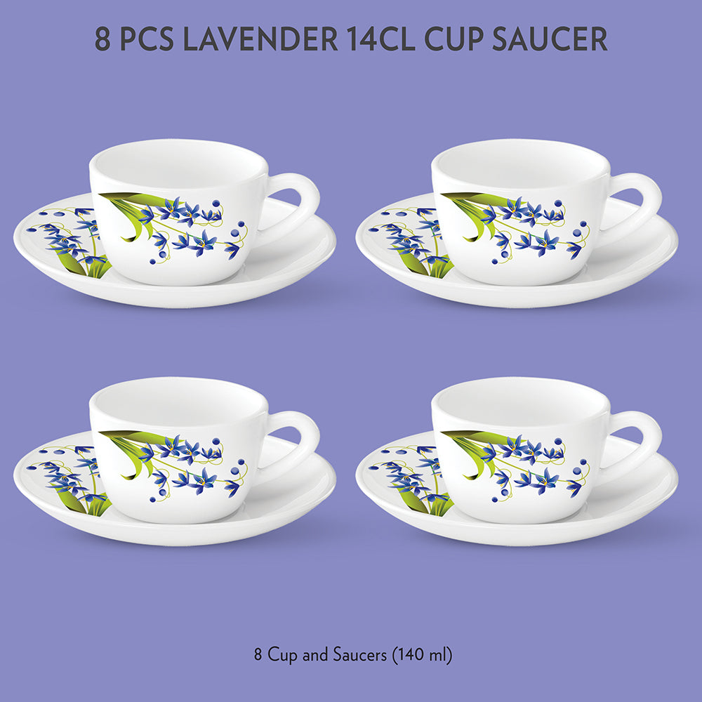 Borosil Larah Lavender Cup n Saucer Set