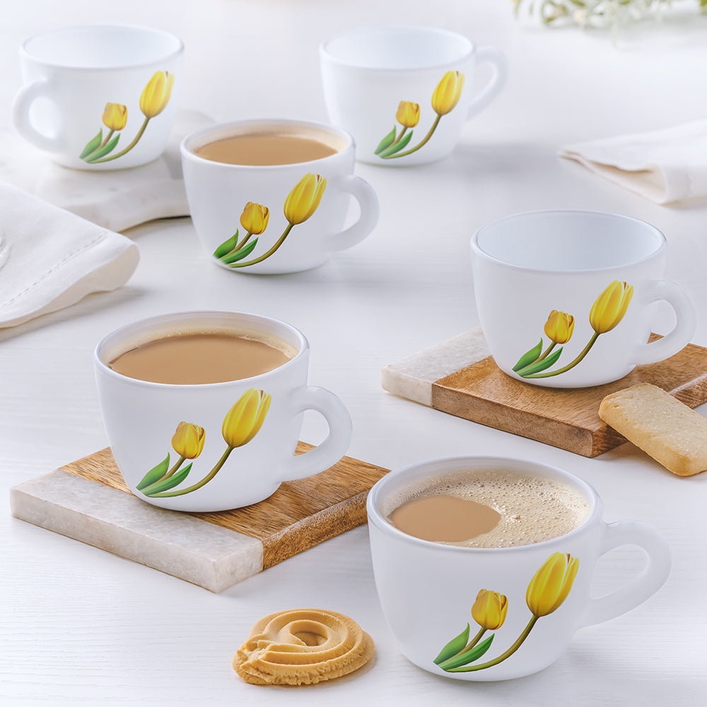 Borosil Larah Lyana Cup Set  of 6, 140ml
