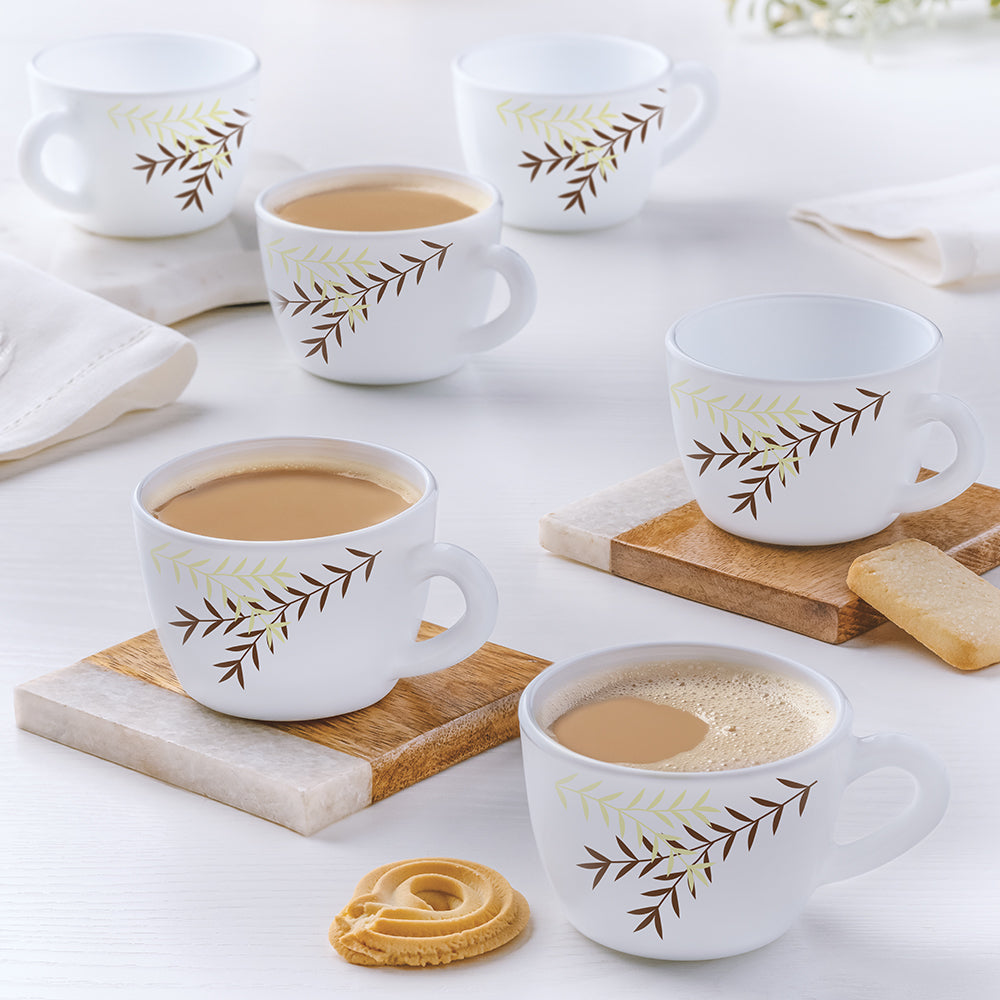 Borosil Larah Opalware Oak Cup Set
