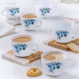 Borosil Larah Pansy Cup Set of 6, 140ml