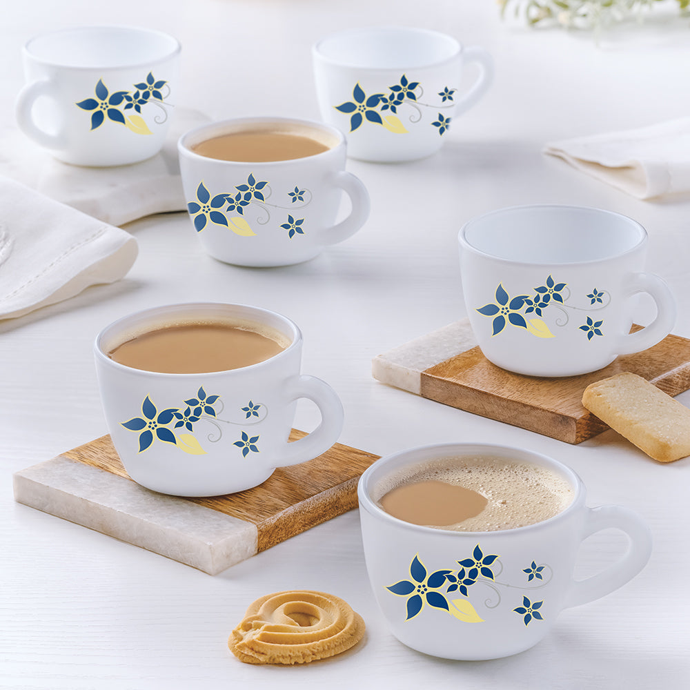 Borosil Larah Opalware Viva Cup Set of 6, 140ml