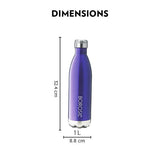 Borosil Bolt Trans Double Wall Bottle, Red