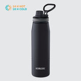 Borosil Gosport Double Wall Bottle, Black