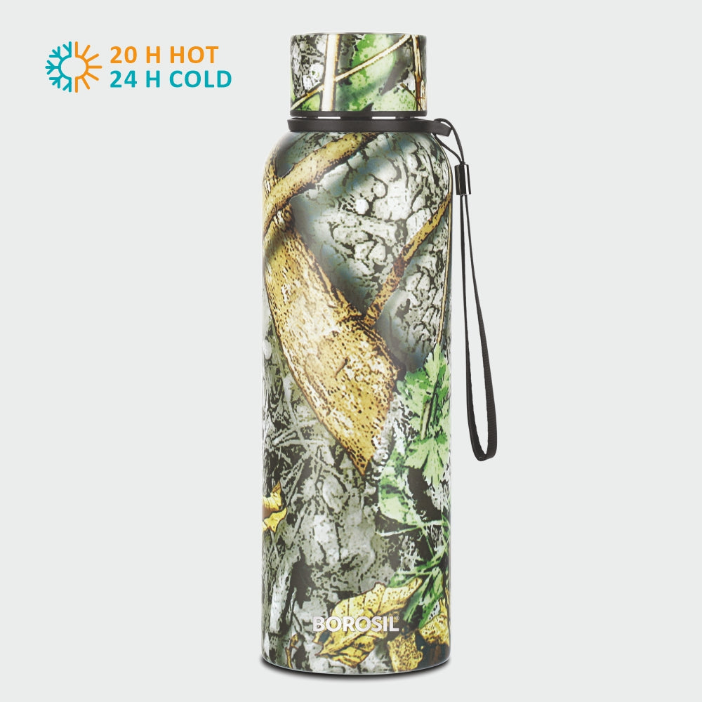 Borosil Trek Vaccum Insulated Bottle, Maple 700ml