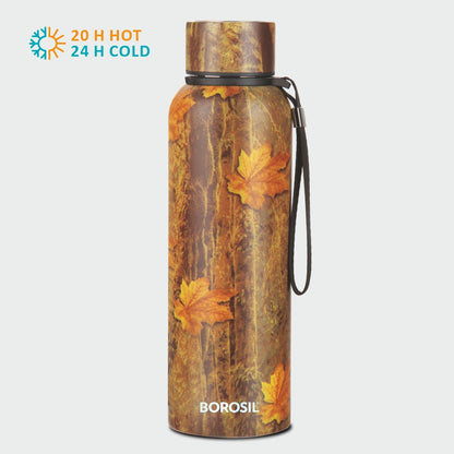 Borosil Trek Vaccum Insulated Bottle, Maple 700ml