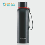 Borosil Trek Double Wall Bottle, Black