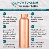 Borosil Eco Copper Bottle & Glass Set