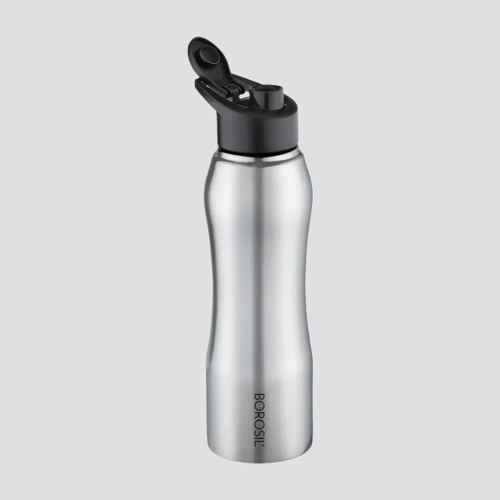 Borosil Grip n Sip Single Wall Bottle, Maroon