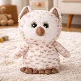 Mirada Glitter Eye Owl Toy - White – 28cm