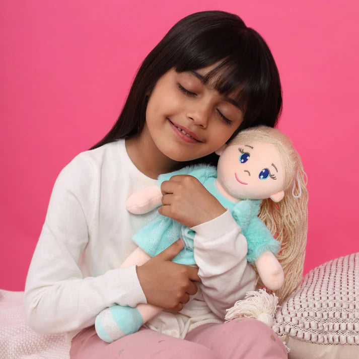 Mirada Bella Rag Doll Toy with Green Jacket – 42cm