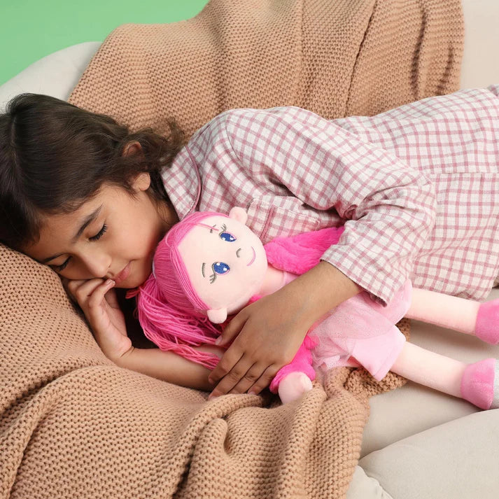 Mirada Elena Rag Doll Toy with Pink Jacket – 42cm