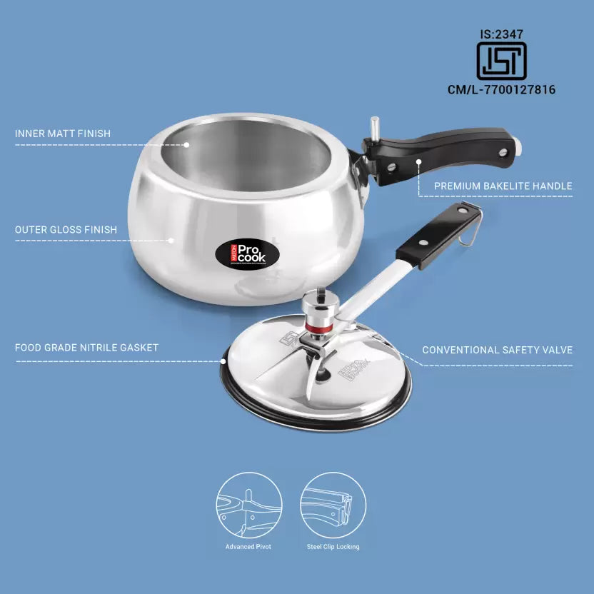Milton Curve Aluminium Pressure Cooker Inner Lid